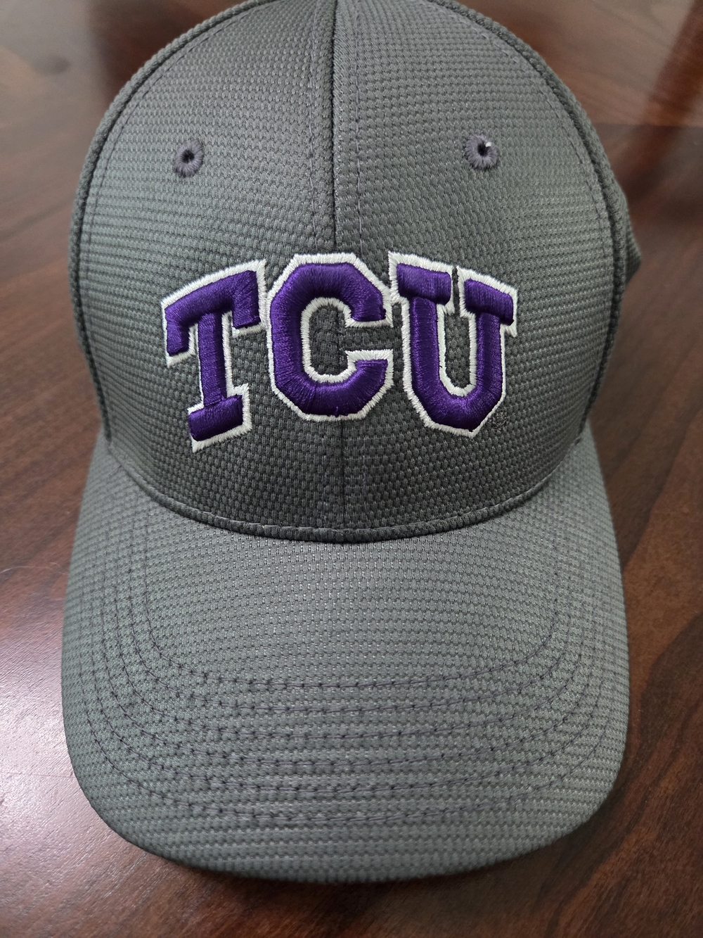 Top of the World Gray & Purple TCU MemoryFit Cap